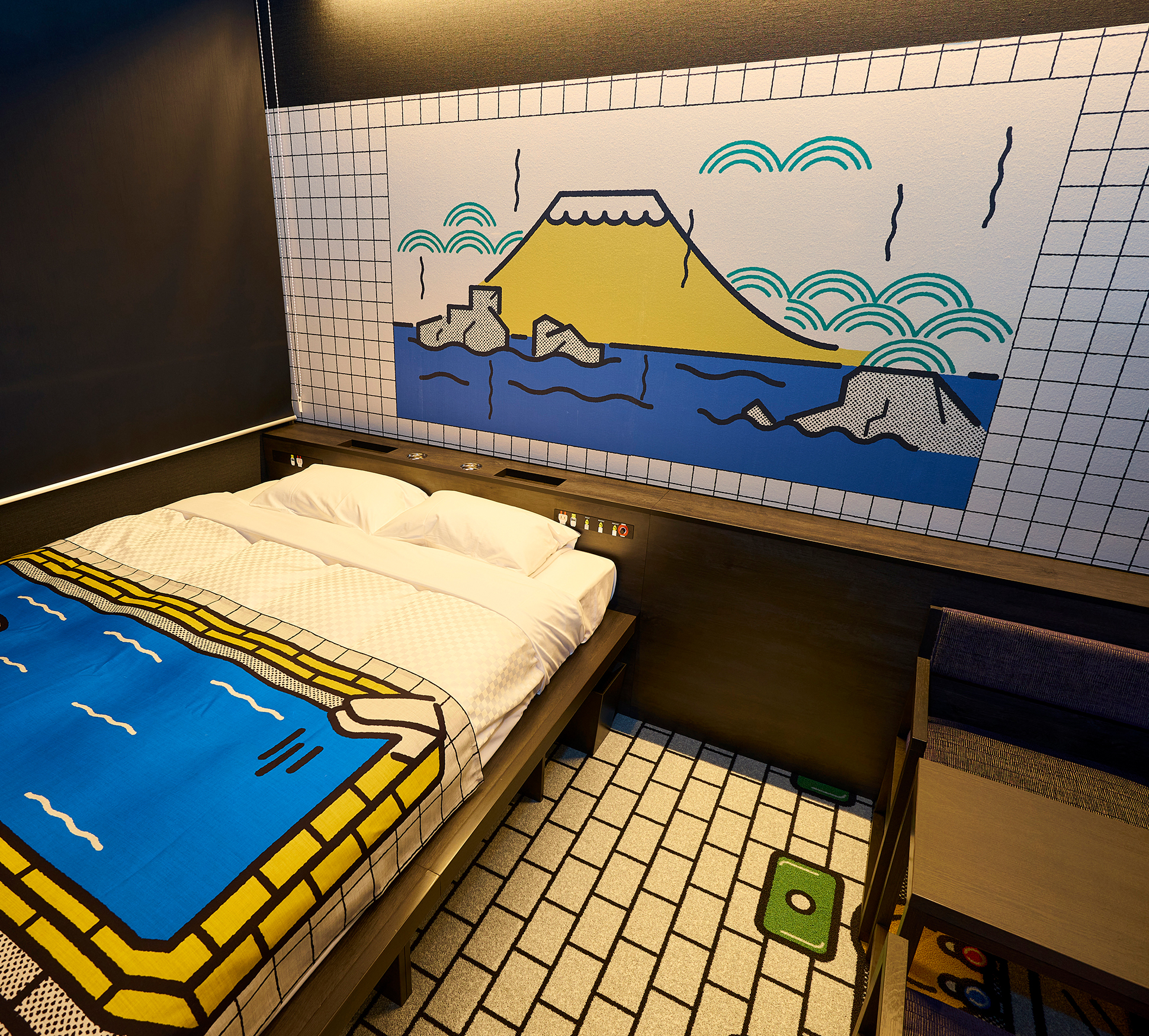 面积为16.5㎡。配有宽160cm的双人床。采用Magniflex公司制造的床垫，为您带来舒适的睡眠体验。