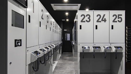 1.Take out your IC card and enter the Self-Service Cloakroom.