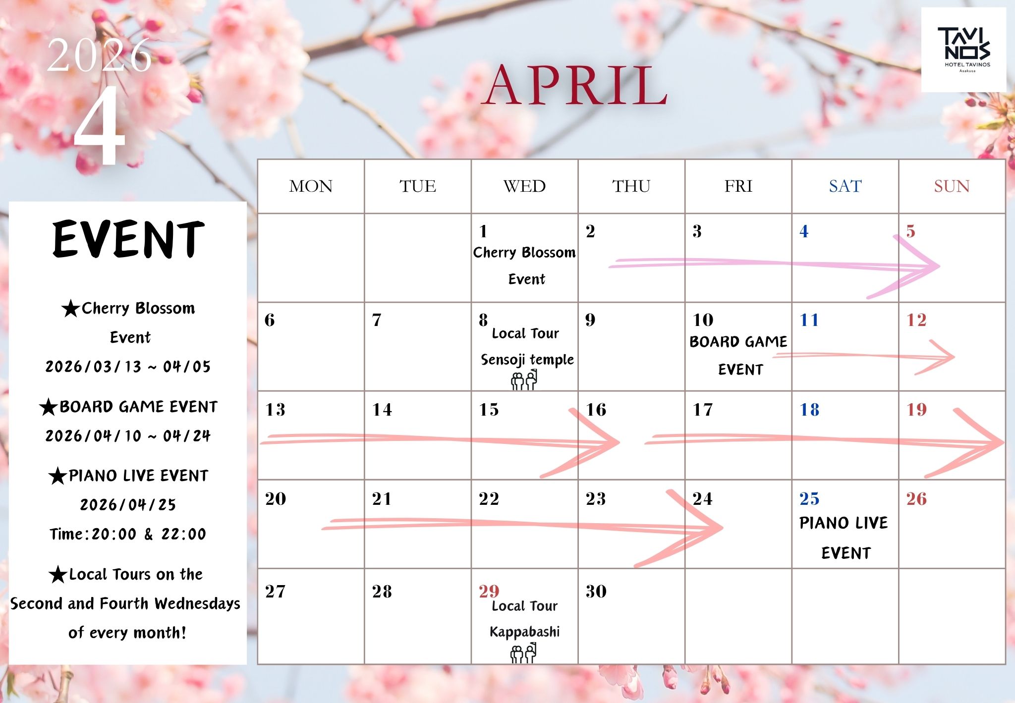 ［Asakusa］April Events